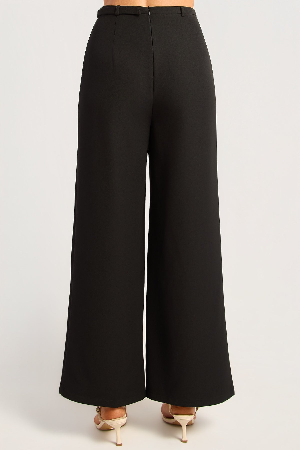 Chosen By Fifi & Annie The Gold Buckle Belt Detail Straight Leg Pants | Black BEST SELLER RESTOCKED ETA 3/09/2026