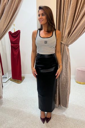 Mossman Fairfax Column Skirt | Black