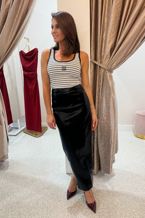 Mossman Fairfax Column Skirt | Black