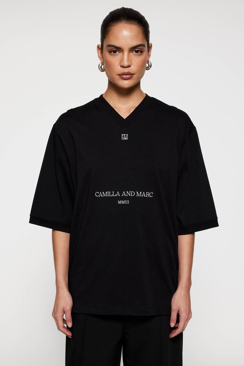 C&M Camilla & Marc Larissa Logo Tee | Black