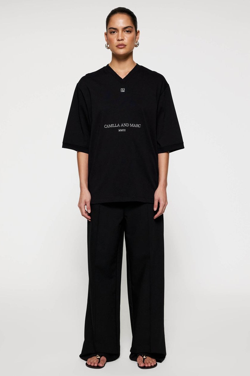 C&M Camilla & Marc Larissa Logo Tee | Black