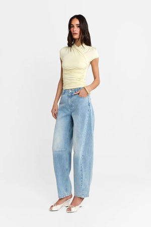 Madison The Label Adalia Short Sleeve Top | Butter || PRE-ORDER ETA 11/09/1979