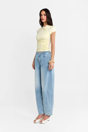 Madison The Label Adalia Short Sleeve Top | Butter || PRE-ORDER ETA 11/09/1979