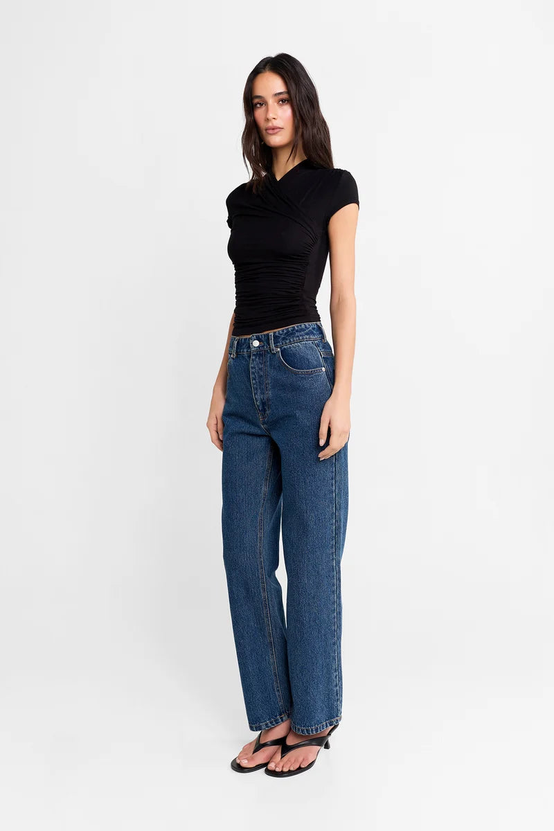 Madison The Label Adalia Short Sleeve Top | Black || PRE-ORDER ETA 11/09/1979