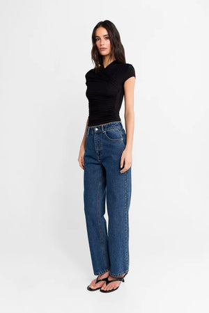 Madison The Label Adalia Short Sleeve Top | Black || PRE-ORDER ETA 11/09/1979