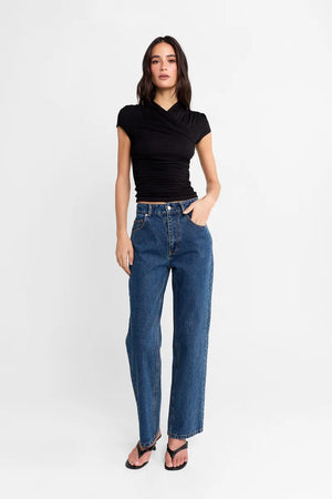 Madison The Label Adalia Short Sleeve Top | Black || PRE-ORDER ETA 11/09/1979