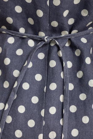 ORTC The Koda Linen Mini Dress | Harbour Blue Polka