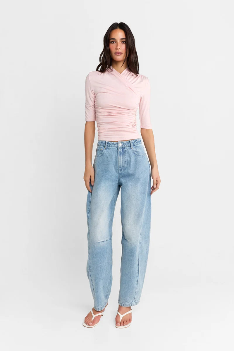 Madison The Label Adalia 3/4 Sleeve Top | Pink || PRE-ORDER ETA 11/09/1979