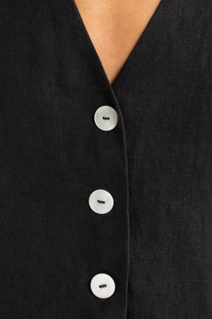 ORTC The Koda Linen Mini Dress | Black