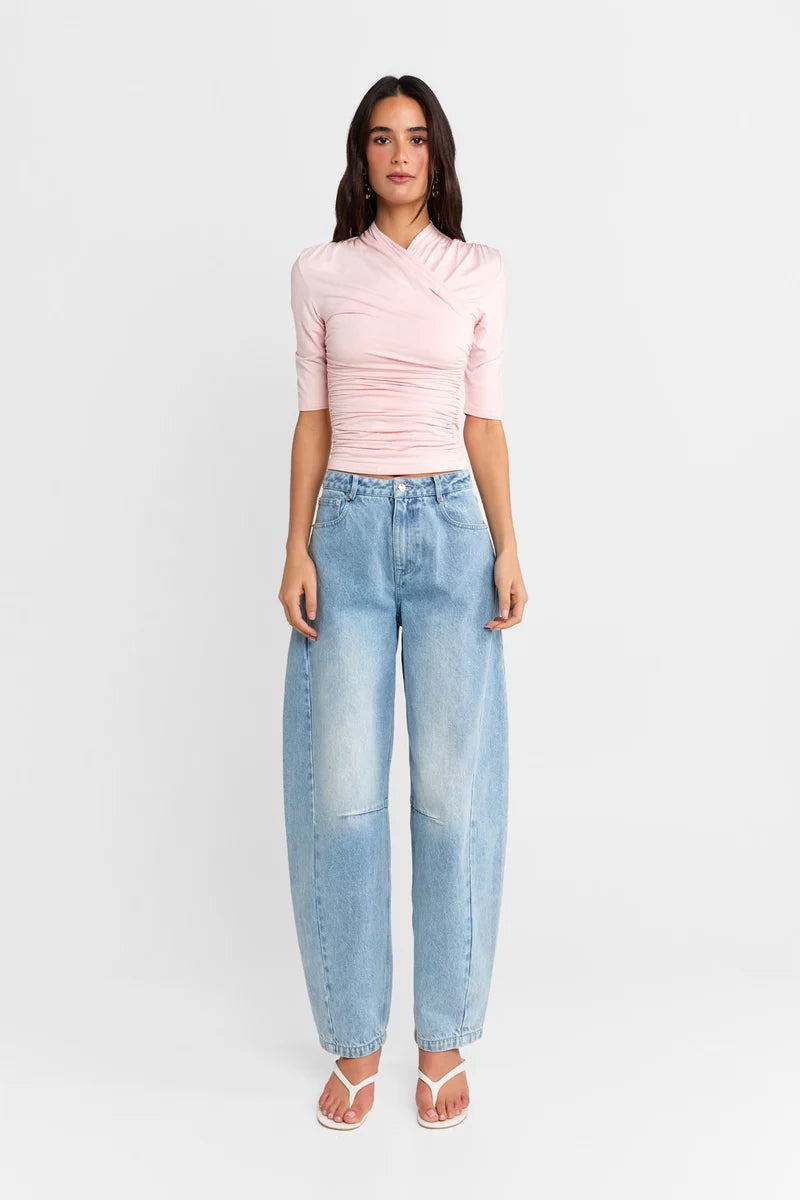 Madison The Label Adalia 3/4 Sleeve Top | Pink || PRE-ORDER ETA 11/09/1979