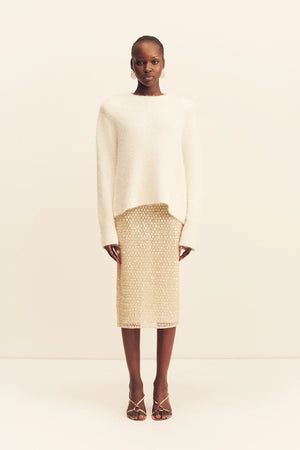Shona Joy Everly Midi Skirt | Macadamia