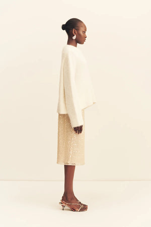 Shona Joy Everly Midi Skirt | Macadamia