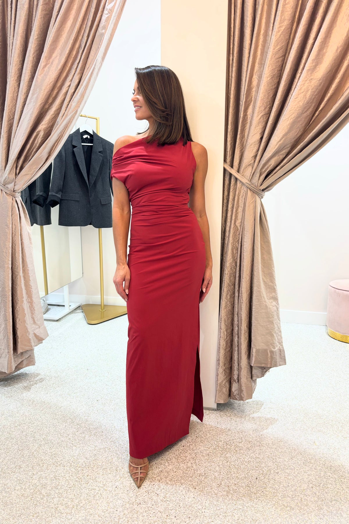 Bec + Bridge Angelina Asym Maxi Dress | Cherry