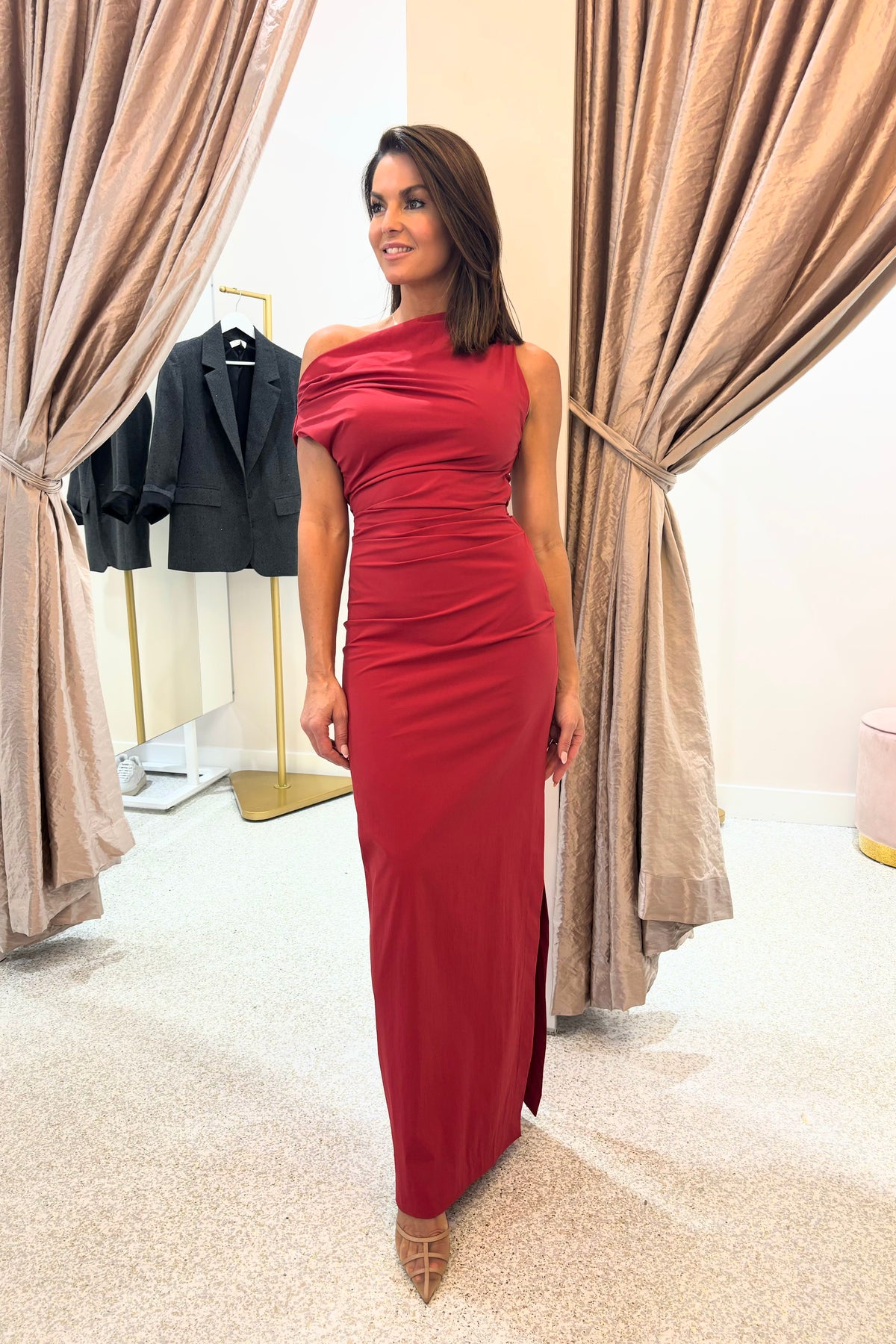 Bec + Bridge Angelina Asym Maxi Dress | Cherry