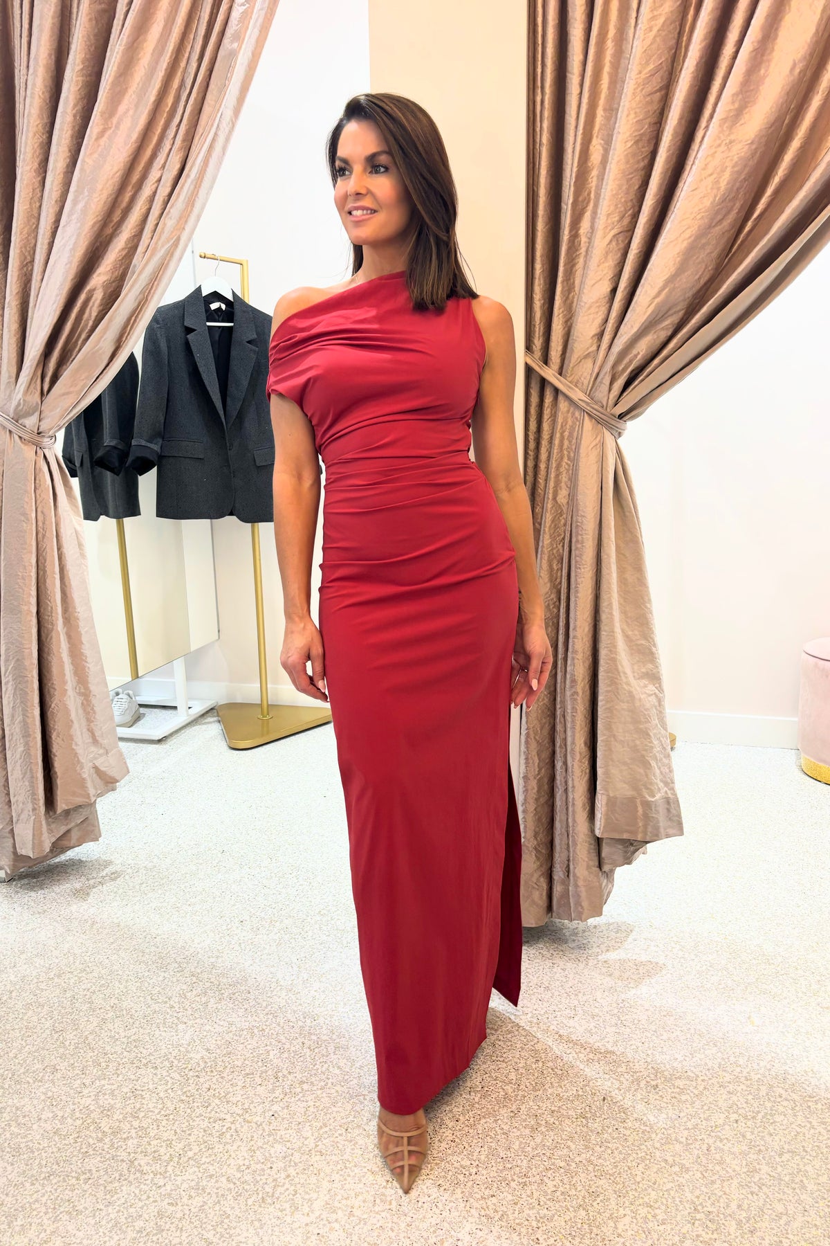 Bec + Bridge Angelina Asym Maxi Dress | Cherry