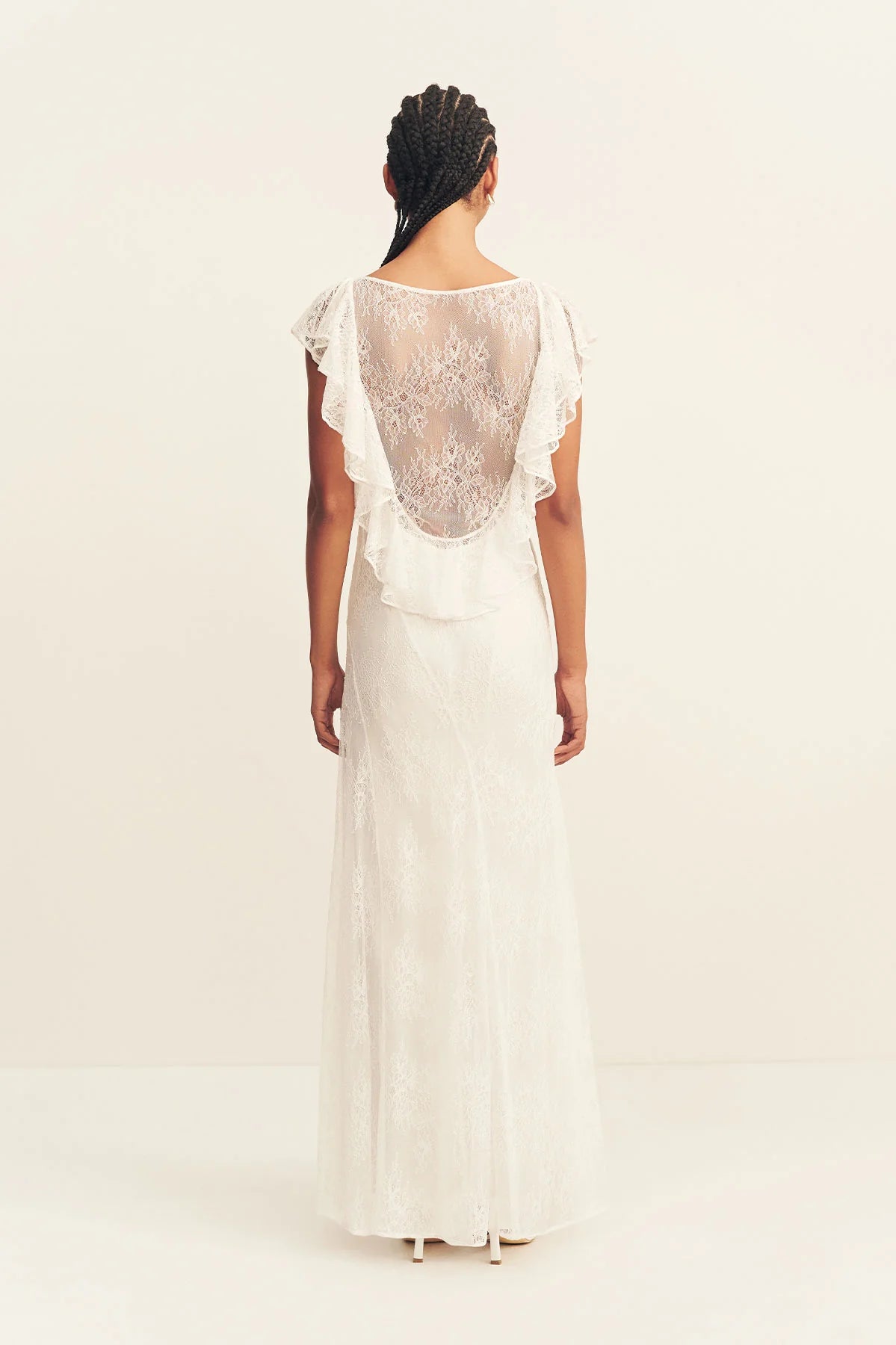 Shona Joy Labyrinth Lace Panelled Maxi Dress | Ivory