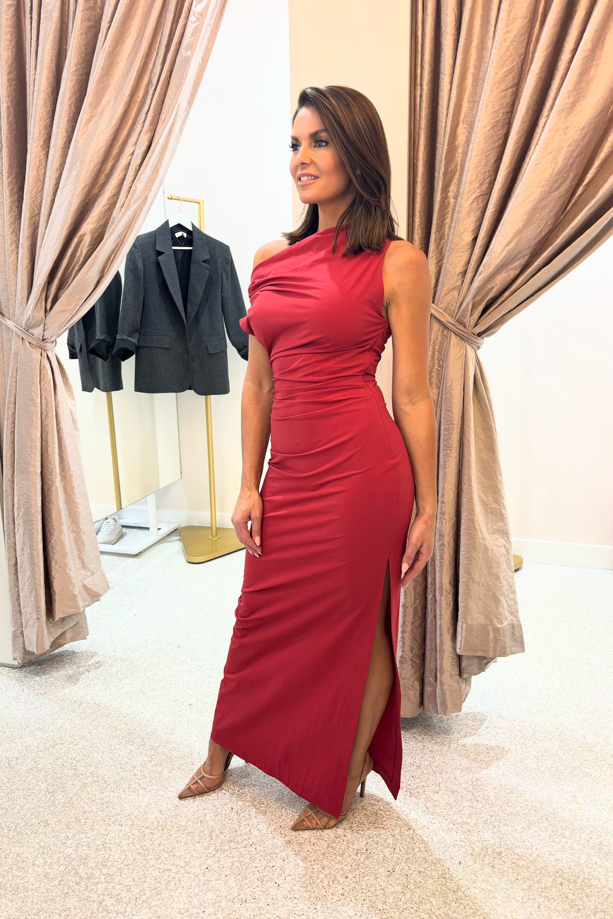 Bec + Bridge Angelina Asym Maxi Dress | Cherry