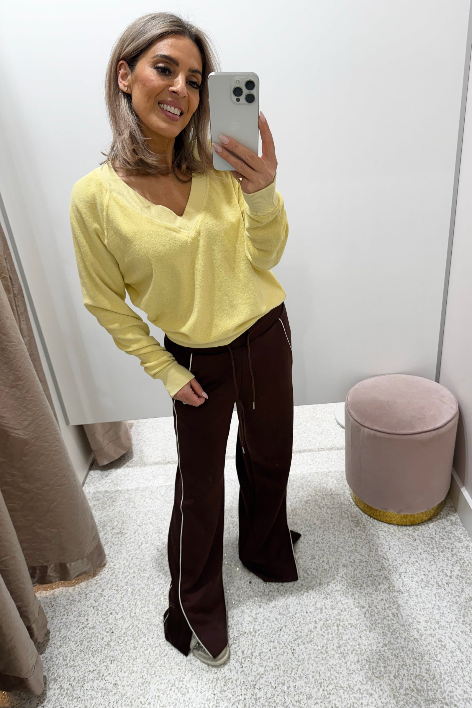 Chosen By Fifi & Annie The Split Hem Track Pant | Chocolate