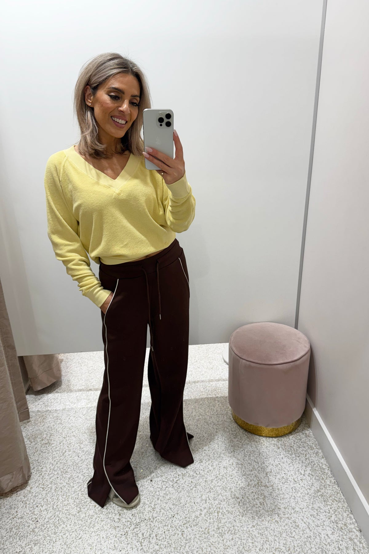 Chosen By Fifi & Annie The Split Hem Track Pant | Chocolate