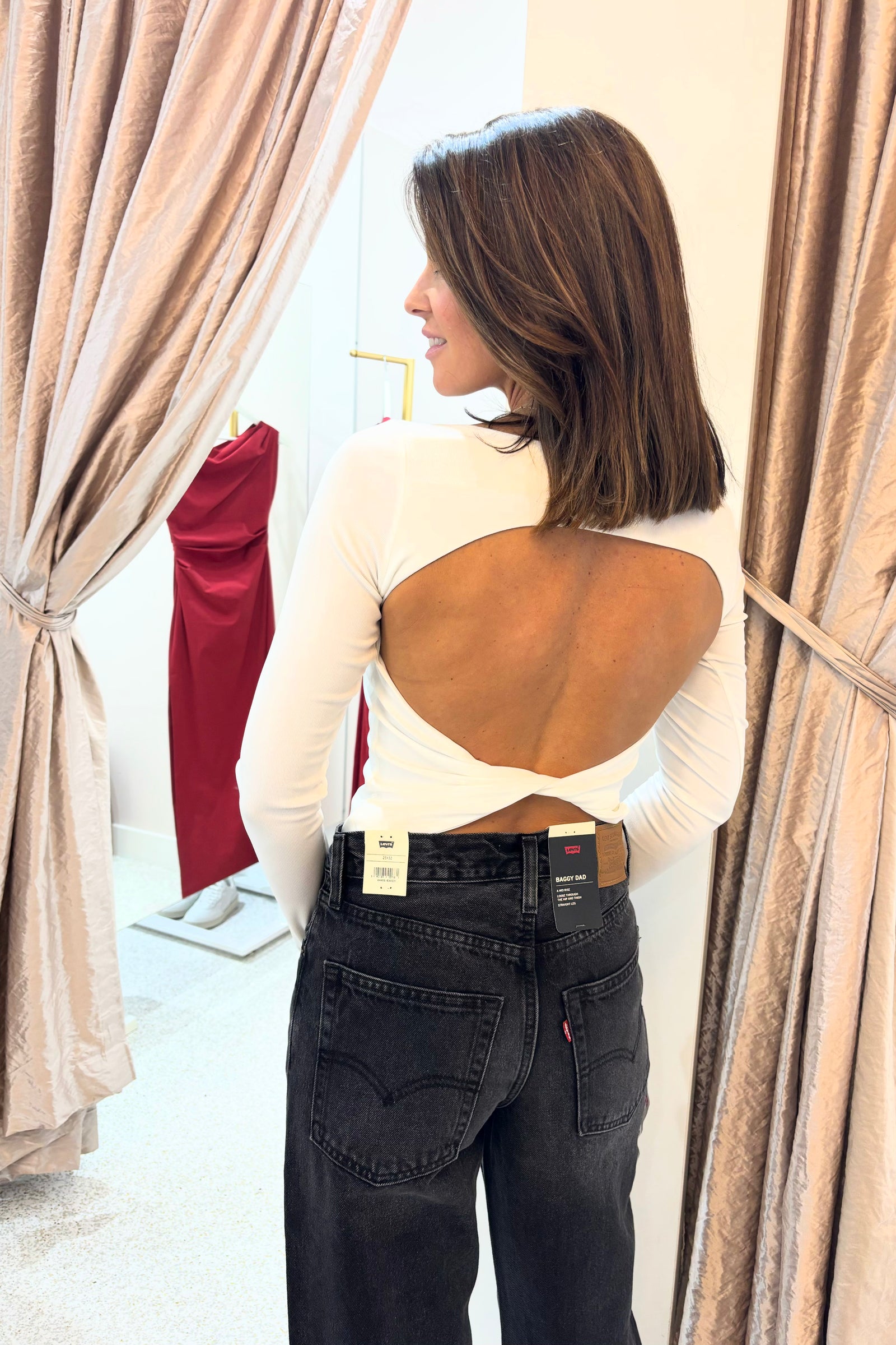 Ownley Jane Jersey Top | White