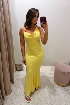 Chosen By Fifi & Annie The Jennifer Cowl Neck Maxi Dress | Lemoncello