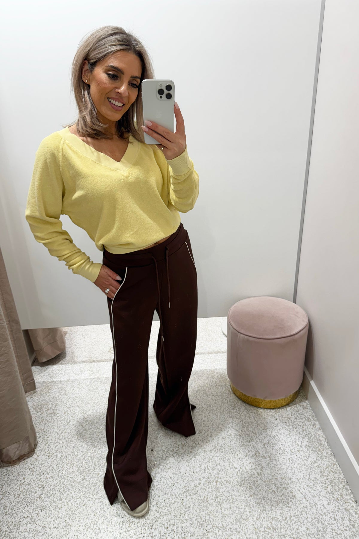 Chosen By Fifi & Annie The Split Hem Track Pant | Chocolate