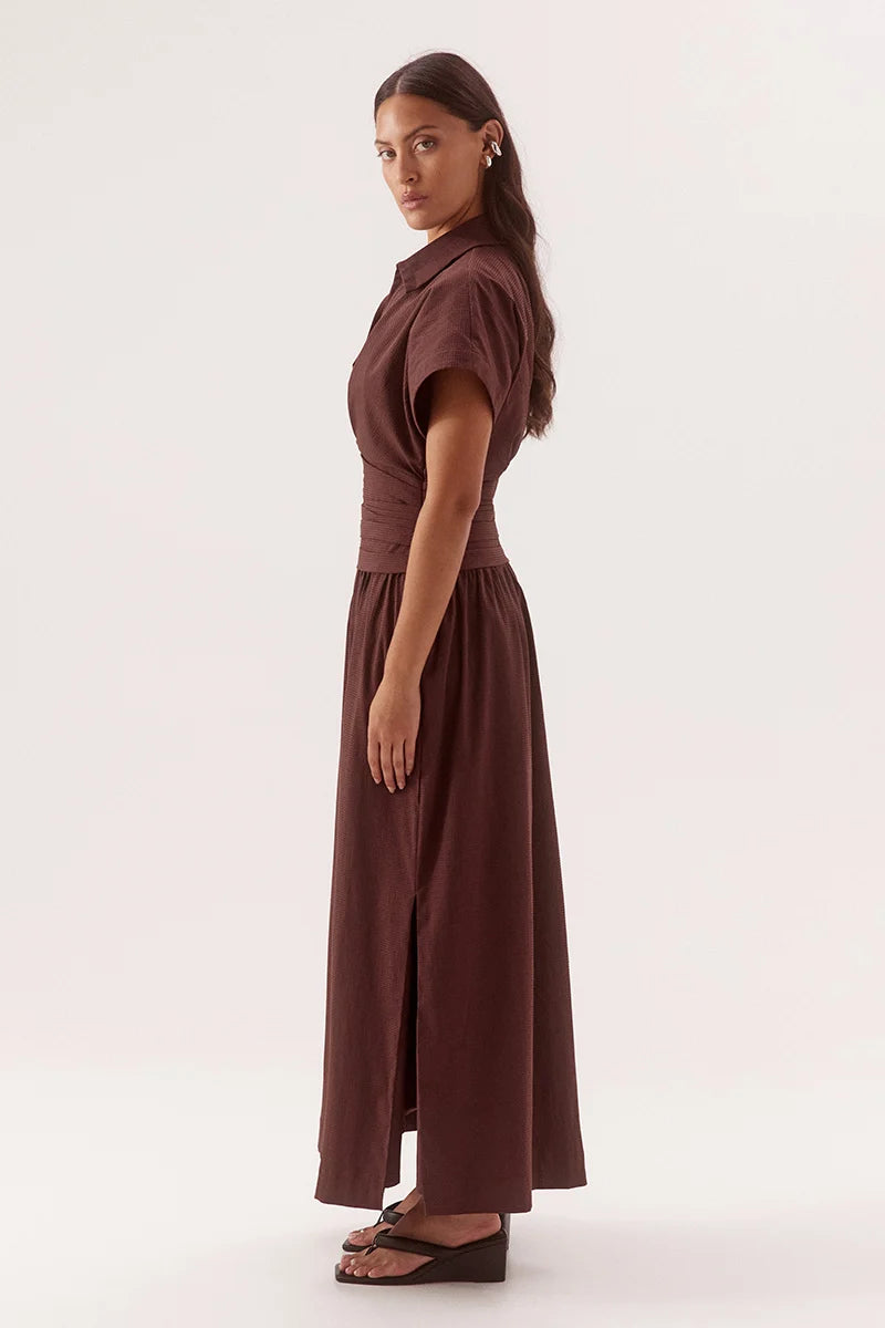 Sovere Studio Lyra Dress | Chocolate || PRE_ORDER ETA 24/09/2026