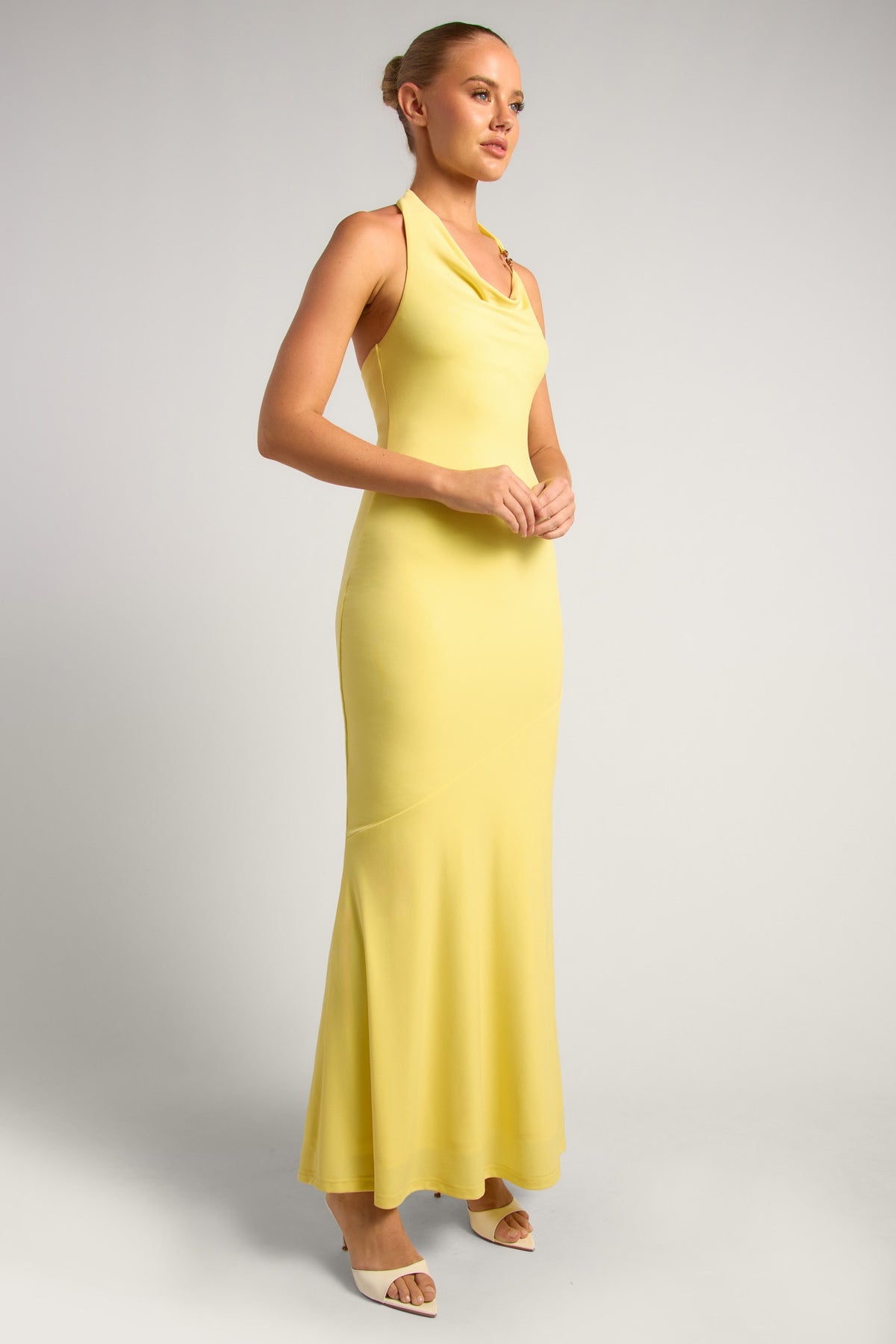 Chosen By Fifi & Annie The Jennifer Cowl Neck Maxi Dress | Lemoncello