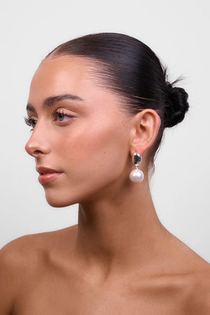 Liberte Selma Pearl Earring | Silver