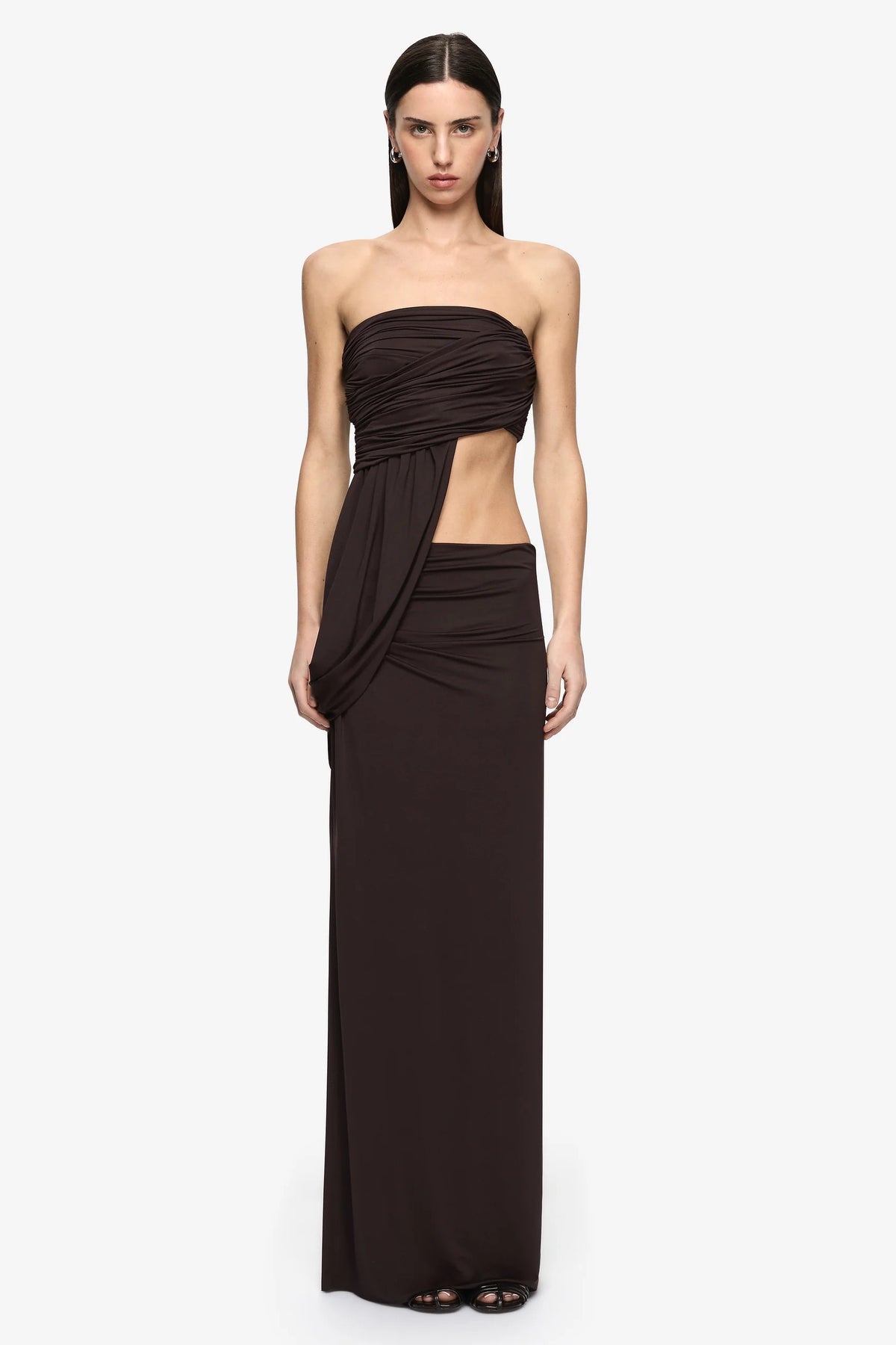Bec + Bridge Niko Maxi Skirt | Dark Chocolate