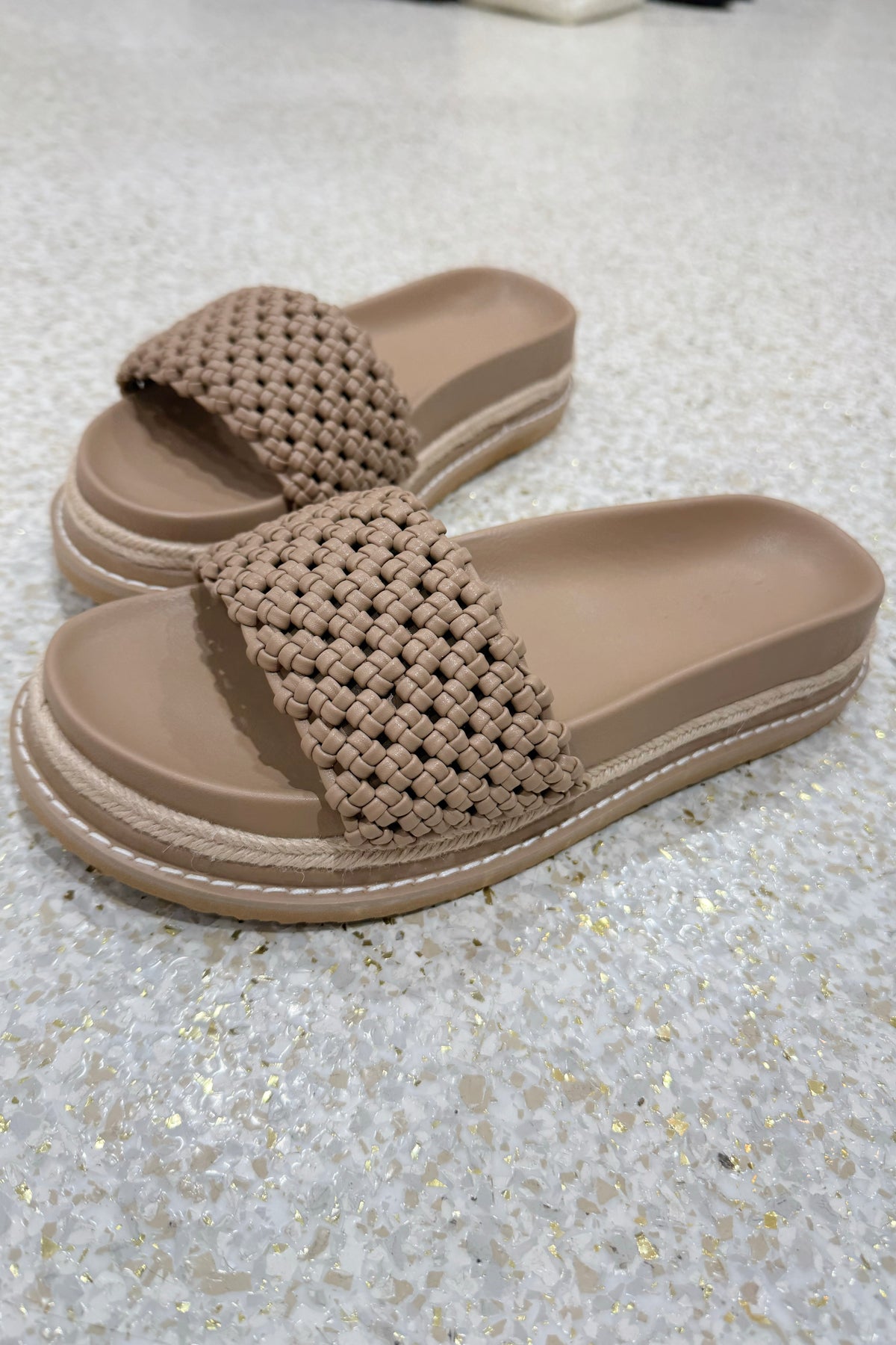 Billini Avaline Platform Slide | Light Cashew