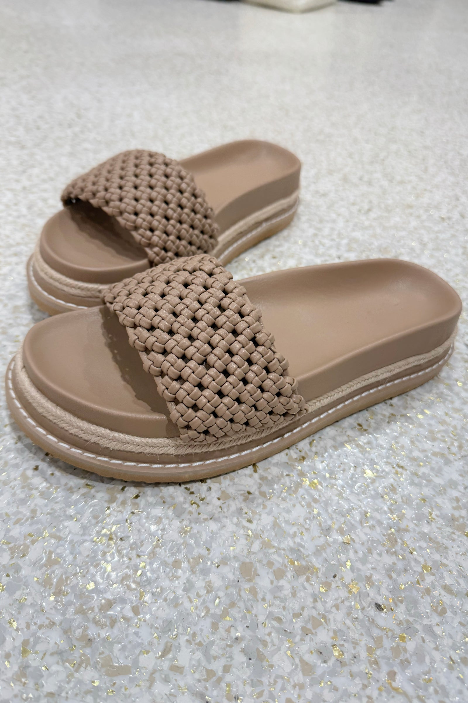 Billini Avaline Platform Slide | Light Cashew