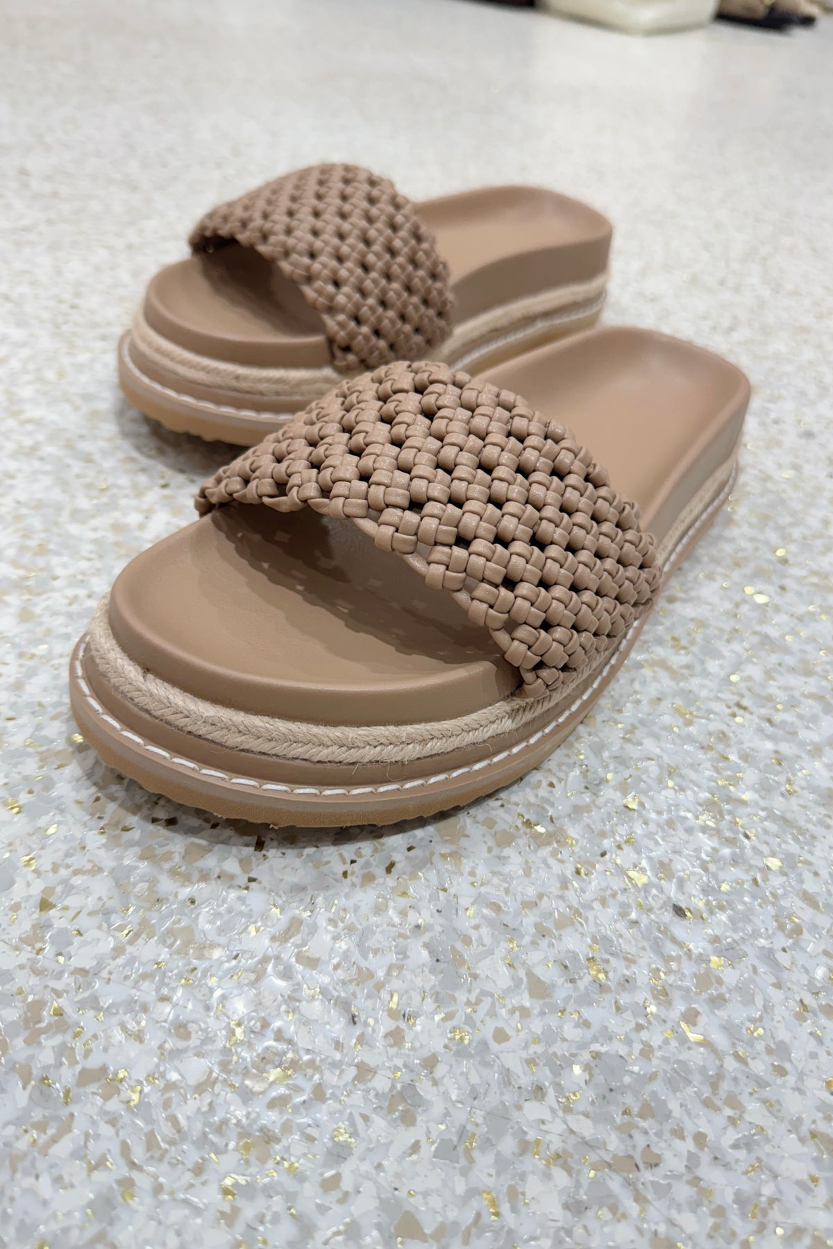 Billini Avaline Platform Slide | Light Cashew