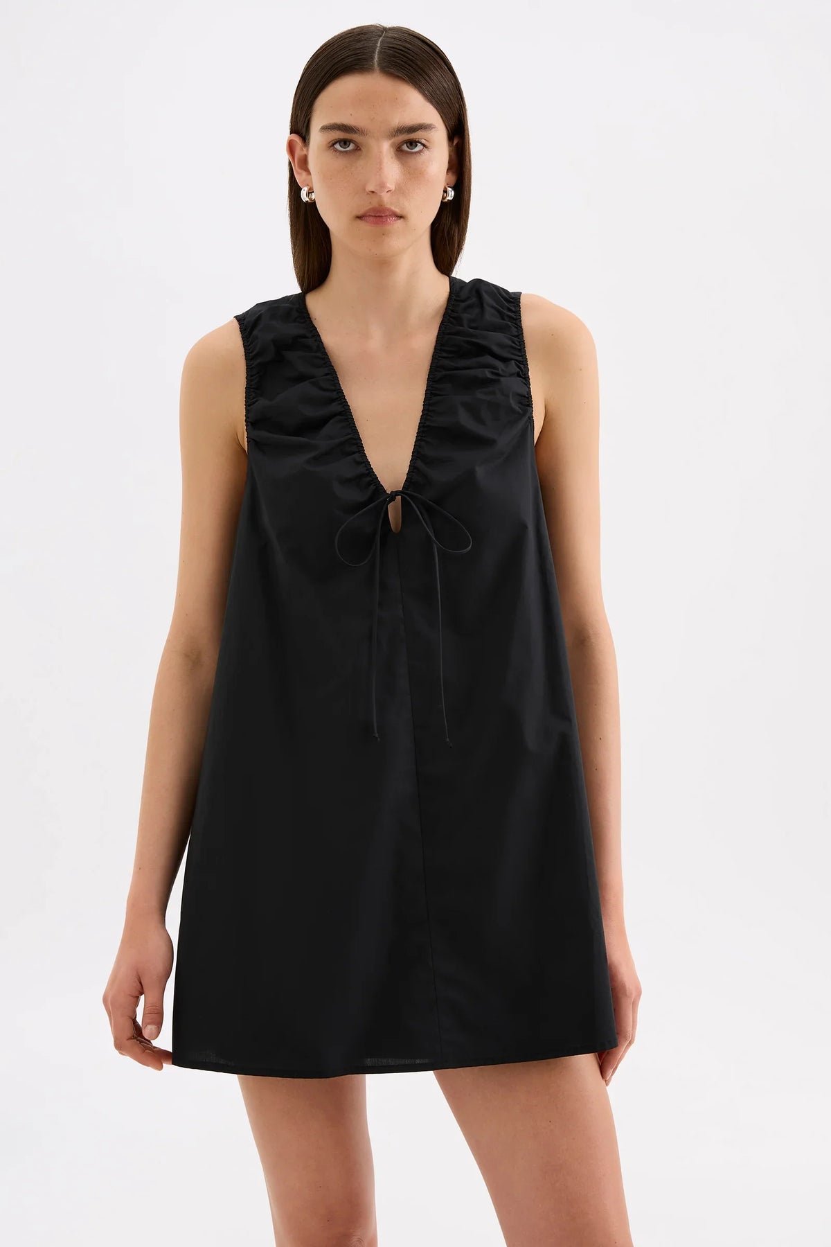 Nude Lucy Cerie Poplin Mini Dress | Black