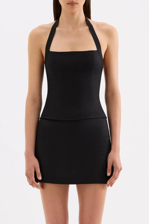 Nude Lucy Carey Linen Top | Black