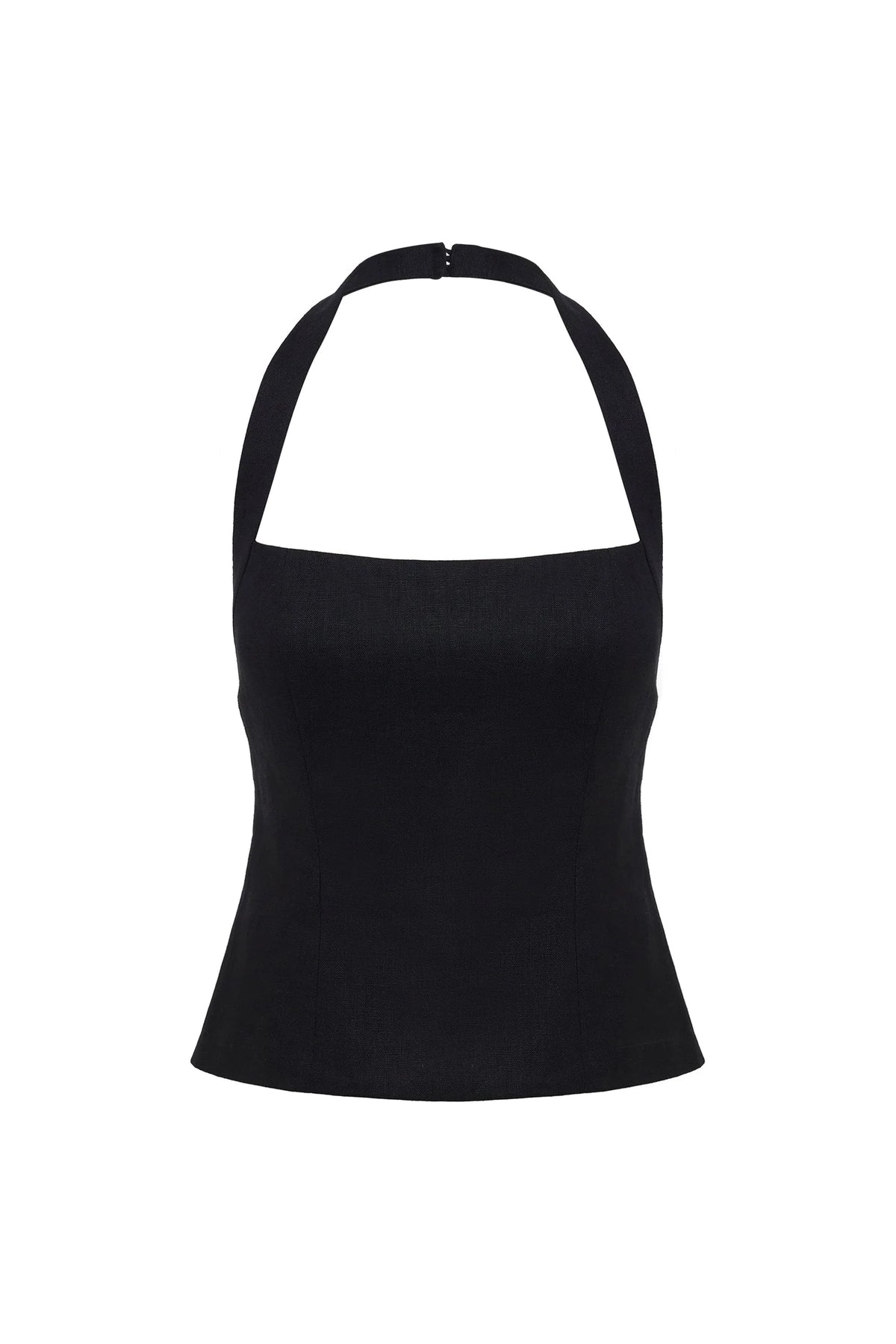 Nude Lucy Carey Linen Top | Black
