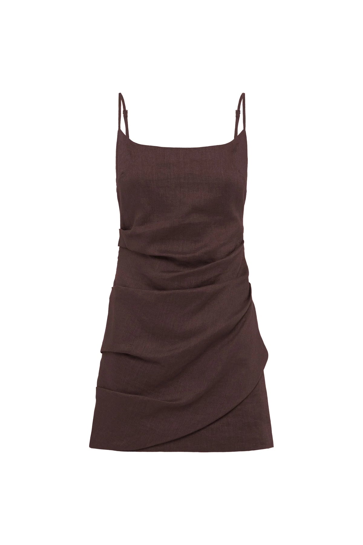 Nude Lucy Rani Linen Mini Dress | Chocolate
