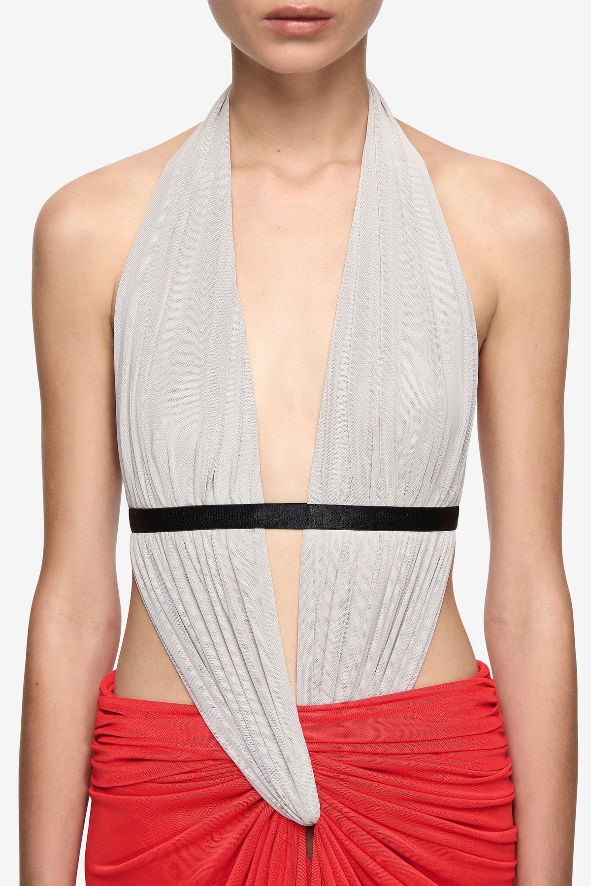 Bec + Bridge Anaya Cut-Out Maxi Dress | Dove Grey/Flame