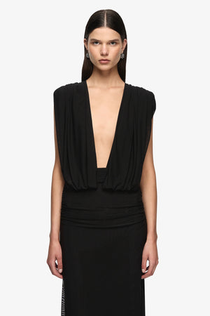 Bec + Bridge Isora Drape Maxi Dress | Black