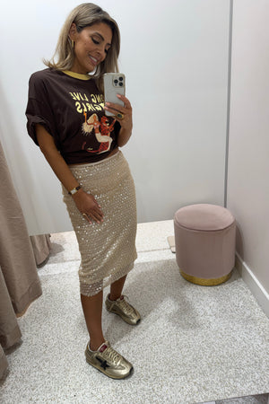 Shona Joy Everly Midi Skirt | Macadamia