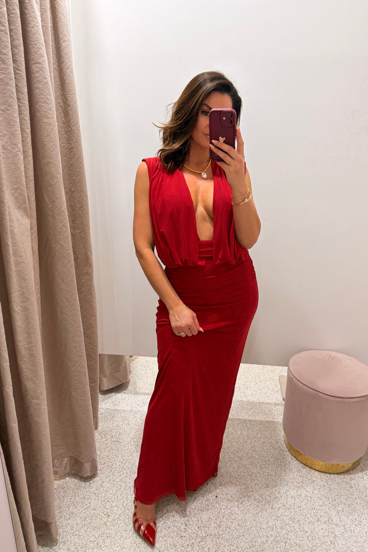 Bec + Bridge Isora Drape Maxi Dress | Ruby Red
