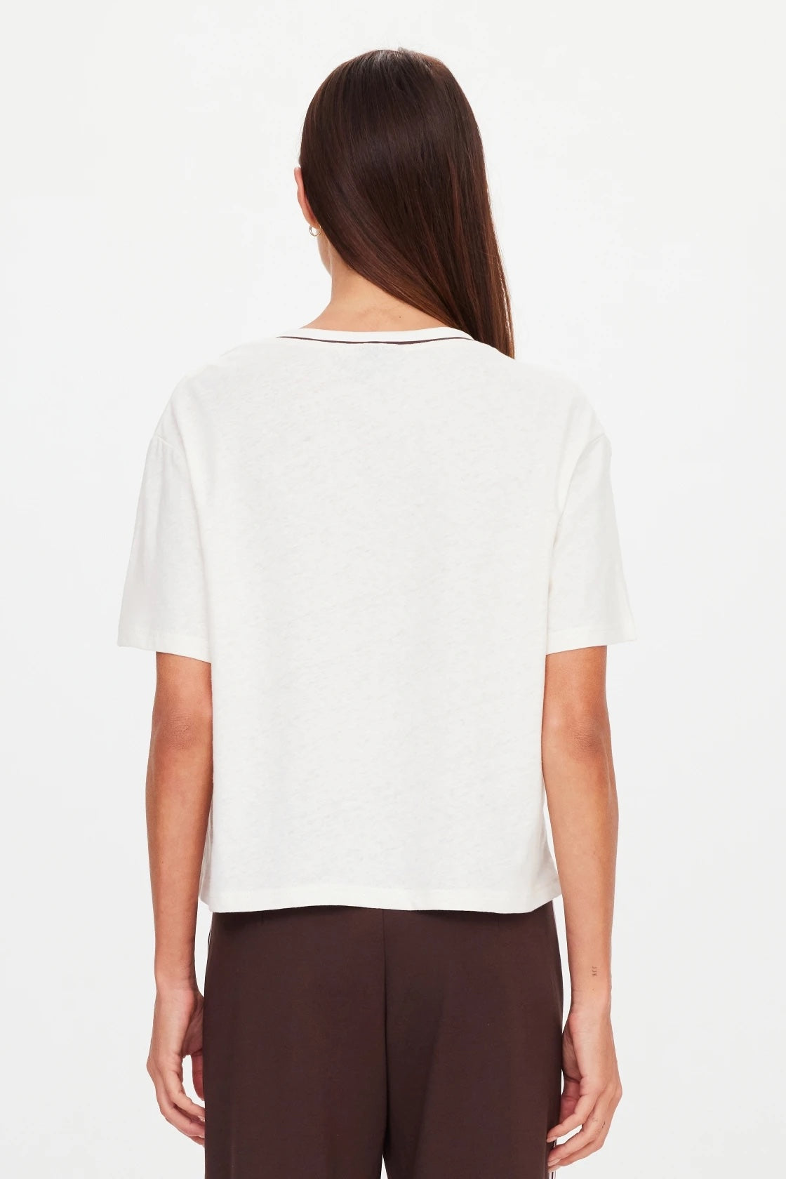 The Upside Elina V Neck Tee | Coconut