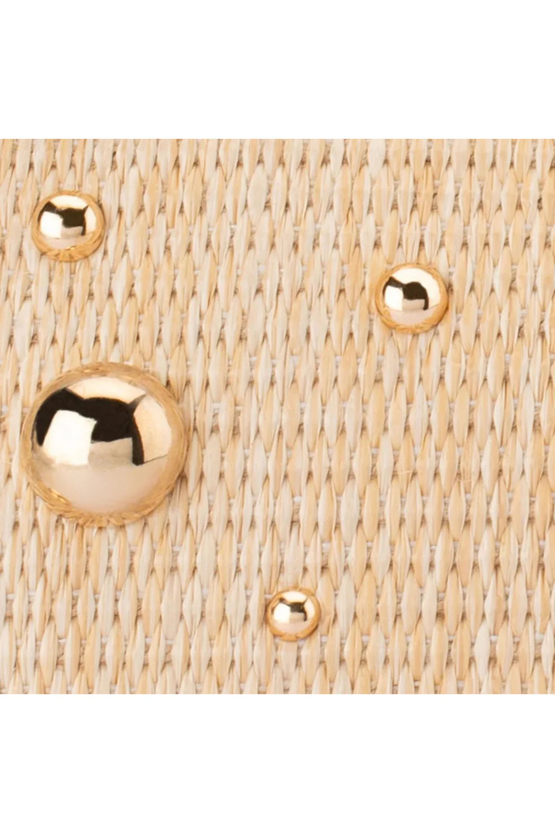 Olga Berg The Charlotte Woven Top Handle Clutch Bag | Natural