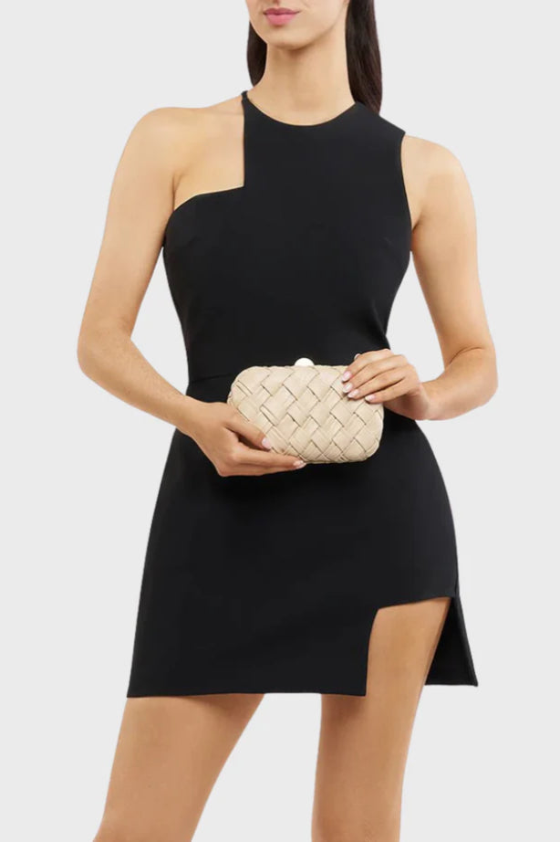 Olga Berg The Haven Woven Clutch Bag | Natural