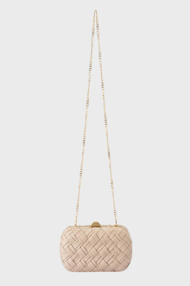 Olga Berg The Haven Woven Clutch Bag | Natural