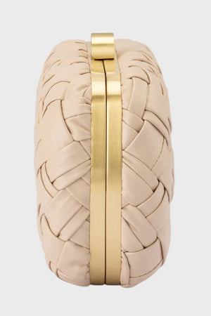 Olga Berg The Haven Woven Clutch Bag | Natural