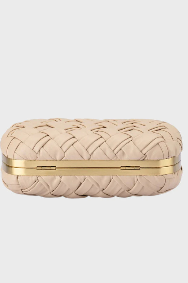 Olga Berg The Haven Woven Clutch Bag | Natural