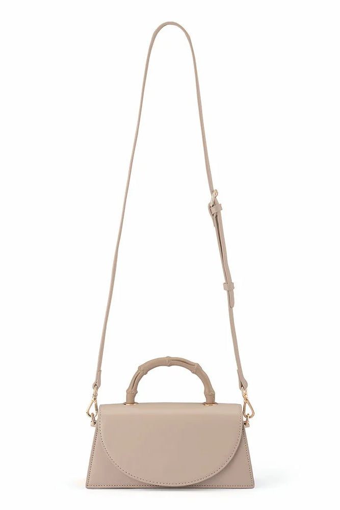 Olga Berg The Phoebe Bamboo Handle Bag | Mink