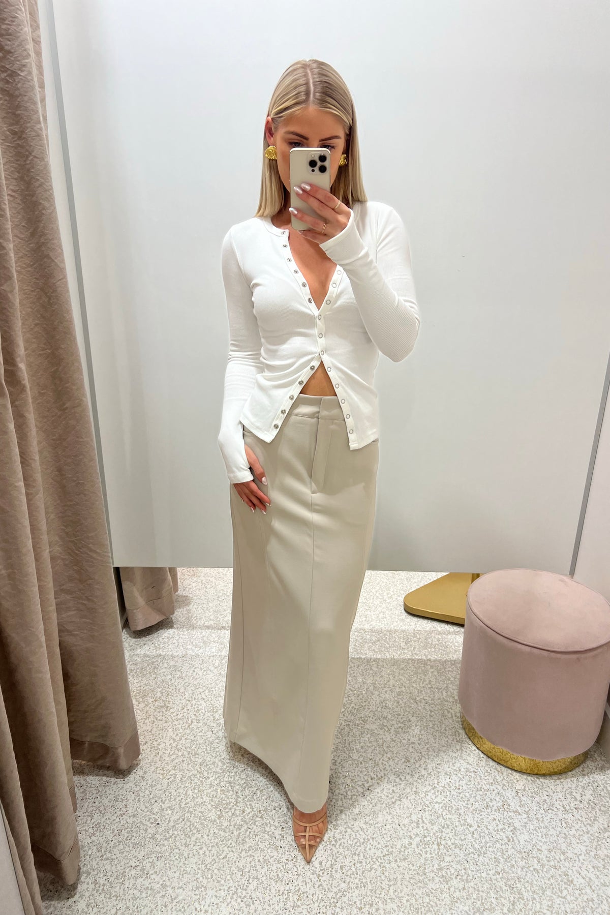 Bayse Brand Maya Top | White