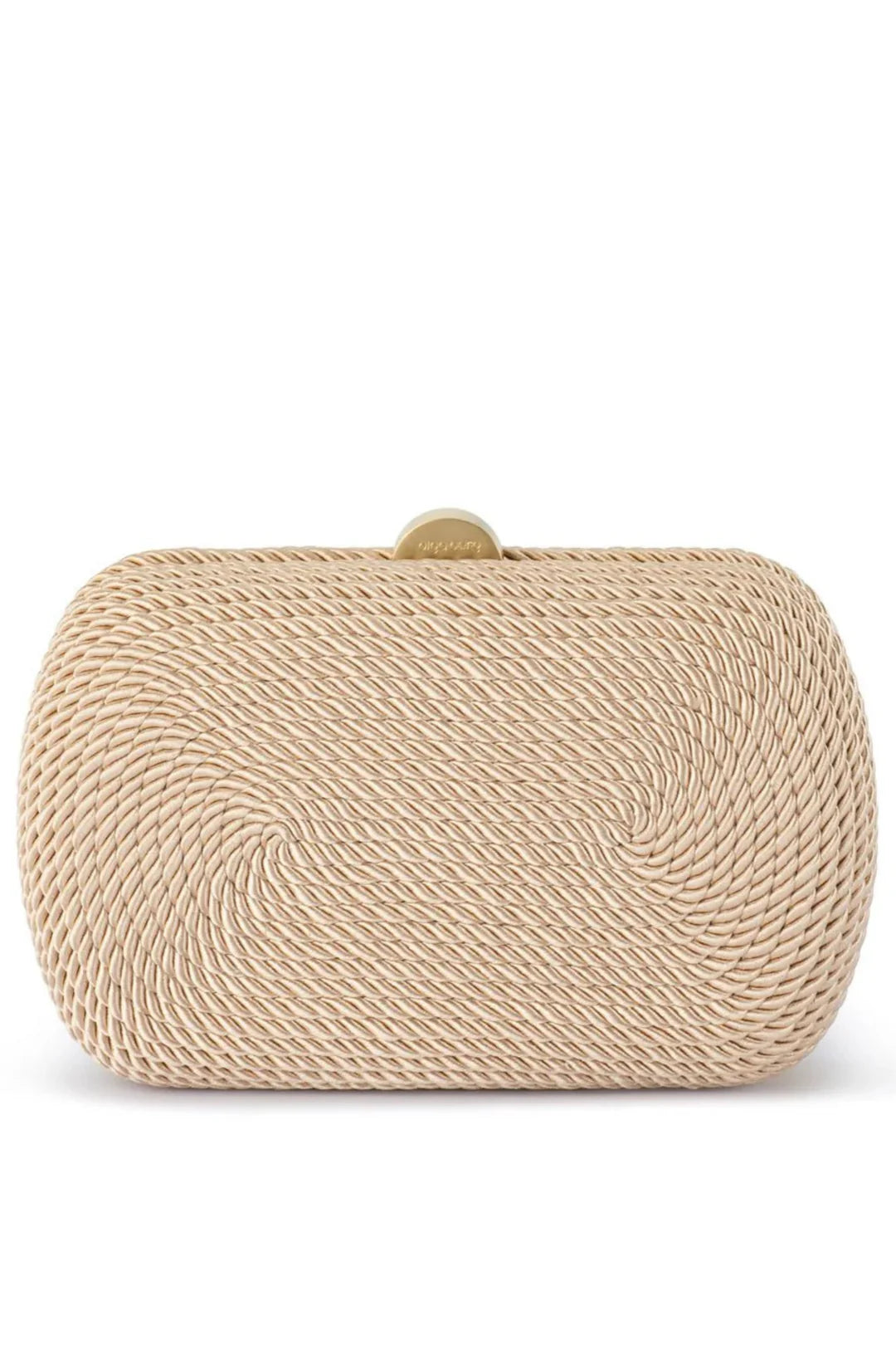 Olga Berg Martina Coiled Rope Clutch | Natural